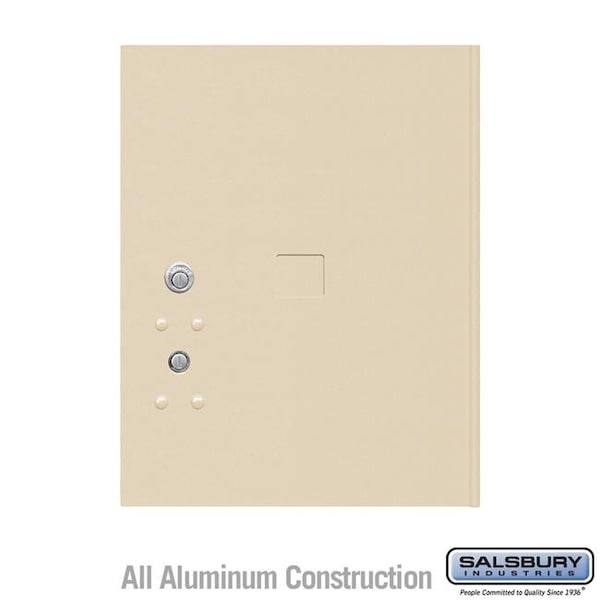 Salsbury Industries 3755P-SAN Replacement Door & Tenant Lock 4C Horizontal Parcel Locker for Standard 5 High Unit - PL5 with 3 keys; Sandstone 3755P-SAN - main